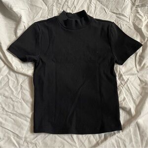 Babaton turtleneck tee in black